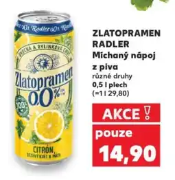 Kaufland ZLATOPRAMEN RADLER Míchaný nápoj z piva nabídka