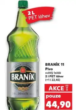 Kaufland BRANÍK 11 Pivo světlý ležák nabídka