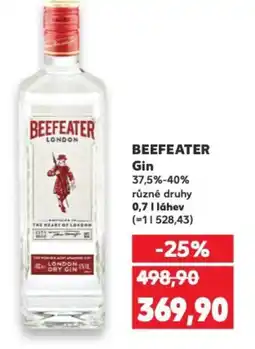 Kaufland BEEFEATER Gin 37,5%-40% nabídka