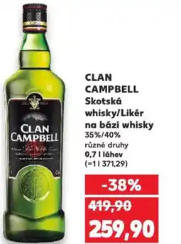 Kaufland CLAN CAMPBELL Skotská whisky/Likér na bázi whisky 35%/40% nabídka