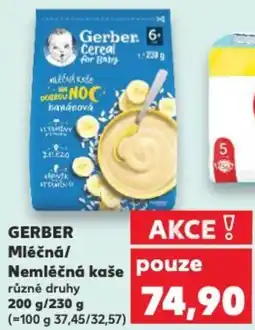 Kaufland GERBER Mléčná/ Nemléčná kaše nabídka