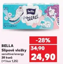 Kaufland BELLA Slipové vložky sensitive/energy nabídka