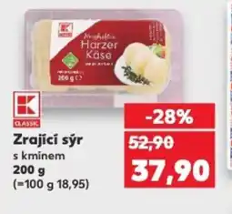 Kaufland Zrající sýr skminem nabídka