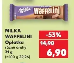 Kaufland MILKA WAFFELINI Oplatka nabídka