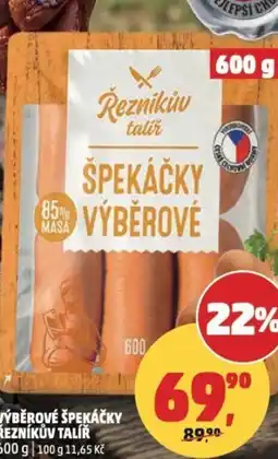 Penny Market Výběrové špekáčky řezníkův talíř nabídka