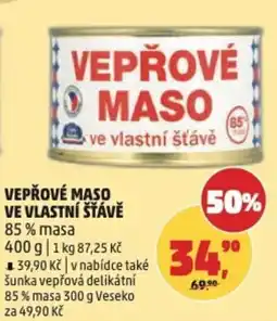 Penny Market Vepřové maso ve vlastní šťávě nabídka