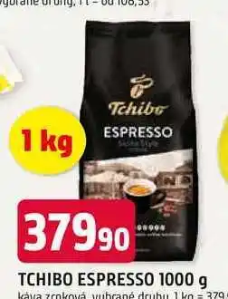 Trefa TCHIBO ESPRESSO 1000 g káva zrnková vybrané druhy nabídka