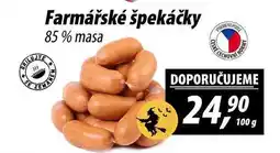 ZEMAN Farmářské špekáčky 85% masa nabídka