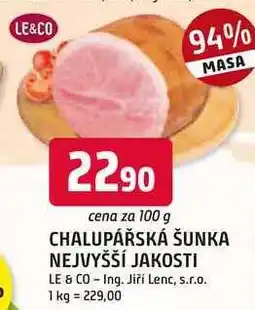 Trefa CHALUPÁŘSKÁ ŠUNKA NEJVYŠŠÍ JAKOSTI nabídka