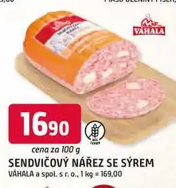 Trefa SENDVIČOVÝ NÁŘEZ SE SÝREM nabídka