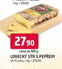 Trefa LOVECKÝ SÝR S PEPŘEM 45% tuku nabídka