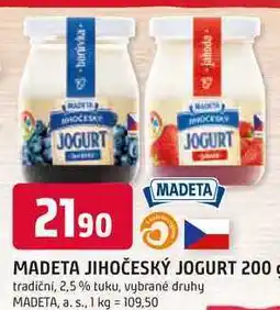 Trefa MADETA JIHOČESKÝ JOGURT 200g tradiční, 2,5% tuku nabídka