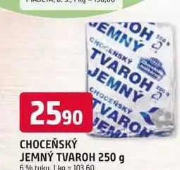 Trefa CHOCEŇSKÝ JEMNÝ TVAROH 250 g 6% tuku nabídka