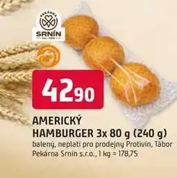 Trefa AMERICKÝ HAMBURGER 3x 80 g (240 g) balený nabídka