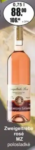 Adam Zweigeltrebe rosé MZ polosladké nabídka