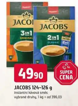 Trefa JACOBS 124-126 g instantni kávová směs vybrané druhy nabídka
