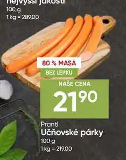 Hruška Učňovské párky nabídka