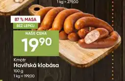 Hruška Havířská klobása nabídka