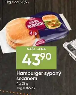 Hruška Hamburger sypaný sezanem nabídka