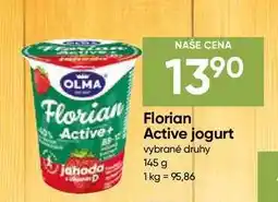 Hruška Florian Active jogurt vybrané druhy nabídka