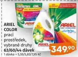 Trefa ARIEL COLOR prací prostředek, vybrané druhy 60 dávek nabídka