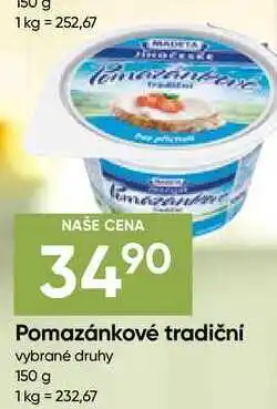 Hruška Madeta Pomazánkové tradiční vybrané druhy nabídka