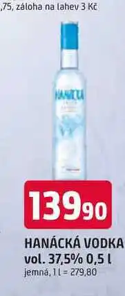 Trefa HANÁCKÁ VODKA vol. 37,5% 0,5l jemná nabídka