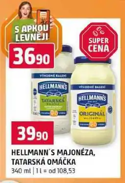 Terno Hellmann's majonéza, tatarská omáčka 340ml, vybrané druhy nabídka