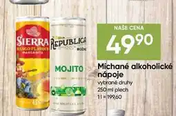 Hruška Sierra Míchané alkoholické nápoje vybrané druhy 250 ml plech nabídka