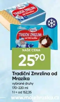 Hruška Tradiční Zmrzlina od Mrazíka vybrané druhy nabídka