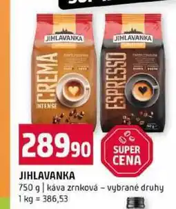 Terno Jihlavanka Espresso Zrnková káva nabídka