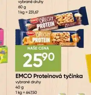 EMCO Proteinová tyčinka vybrané druhy