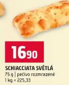 Terno SCHIACCIATA SVĚTLÁ 75 g pečivo rozmrazené nabídka