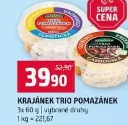 Terno KRAJÁNEK TRIO POMAZÁNEK 3x 60 g vybrané druhy nabídka