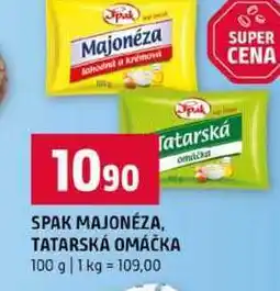 Terno SPAK MAJONÉZA, TATARSKÁ OMÁČKA nabídka