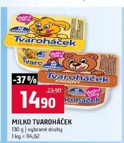 Terno MILKO TVAROHÁČEK 130 g vybrané druhy nabídka