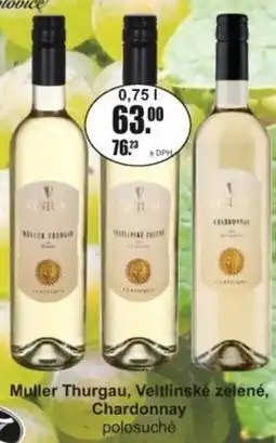 Adam Muller Thurgau, Veltlínské zelené, Chardonnay polosuché nabídka