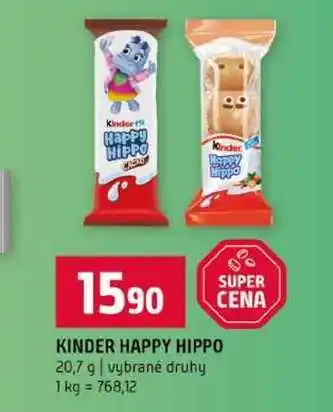 Terno KINDER HAPPY HIPPO 20,7 g vybrané druhy nabídka