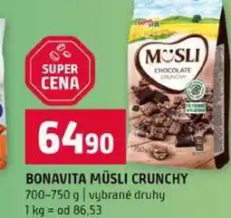 Terno BONAVITA MÜSLI CRUNCHY 700-750 g vybrané druhy nabídka