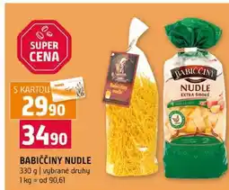 Terno BABIČČINY NUDLE 330 g vybrané druhy nabídka