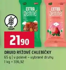 Terno DRUID RÝŽOVÉ CHLEBÍČKY 65 g v polevě vybrané druhy nabídka