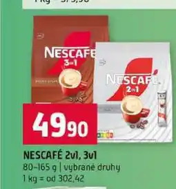 Terno NESCAFÉ 2v1, 3v1 80-165 g vybrané druhy nabídka