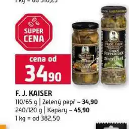 Terno F. J. KAISER 110/65 g Zelený pepř 240/120 g Kapary nabídka