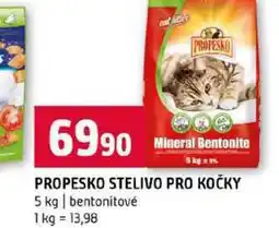 Terno PROPESKO STELIVO PRO KOČKY 5 kg bentonitové nabídka