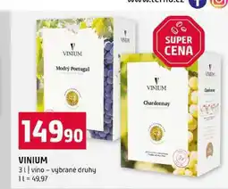 Terno VINIUM 3l víno vybrané druhy nabídka