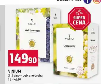 Terno VINIUM 3l víno vybrané druhy nabídka