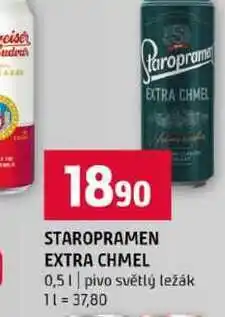 Terno STAROPRAMEN EXTRA CHMEL 0,5l pivo světlý ležák nabídka