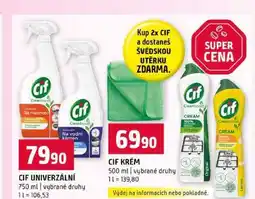 Terno CIF UNIVERZÁLNÍ 750 ml vybrané druhy CIF KRÉM 500 ml vybrané druhy nabídka