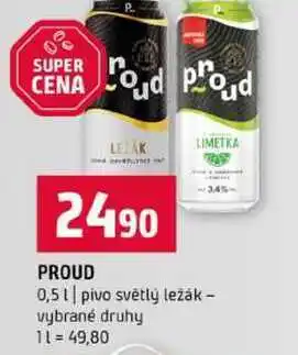 Terno PROUD 0,5l pivo světlý ležák vybrané druhy nabídka