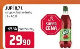 Terno JUPÍ 0,7l sirup, vybrané druhy nabídka